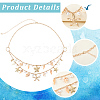 1Pc Starfish Shell Alloy & Resin & Natural Shell Double Layer Tassel Summer Beach Waist Chains for Sexy Bikini AJEW-CY0001-94-5