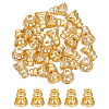 BENECREAT 24Pcs Brass Bead Cone KK-BC0013-15-1