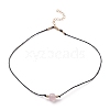 Natural Rose Quartz Beaded Necklaces NJEW-JN03099-03-1