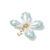 Two Tone Glass Seed Beaded Butterfly Pendants PALLOY-MZ00556-04-4