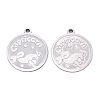 Non-Tarnish 201 Stainless Steel Pendants STAS-R106-01-1