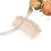 Alloy Rhinestone Hair Combs PW-WG11E5F-06-1