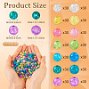 420Pcs 14 Style Transparent Spray Painted Crackle Glass Beads Strands CCG-TA0002-04-14