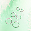 SHEGRACE Rhodium Plated 925 Sterling Silver Hoop Earrings JE835A-01-3