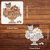 PET Hollow Out Drawing Painting Stencils DIY-WH0391-0166-2