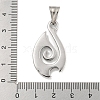 316 Surgical Stainless Steel Pendants STAS-E212-154AS-3