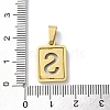 304 Stainless Steel Alphabet Pendants STAS-S152-01G-S-3