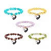 Natural Gemstone Stretch Bracelet BJEW-JB08525-1