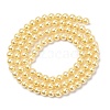 Electroplated Shell Pearl Beads Strands BSHE-G041-4mm-01-2
