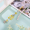 Natural Quartz Crystal Round Beads & Alloy Angel Bookmarks AJEW-TA00054-4