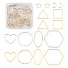 40Pcs 16 Style Alloy Linking Rings FIND-PJ0001-27-1