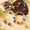 14Pcs 7 Colors Handmade Lampwork Bumpy Beads LAMP-TA0002-42-7