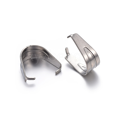 Tarnish Resistant 201 Stainless Steel Snap on Bails STAS-P223-07P-1