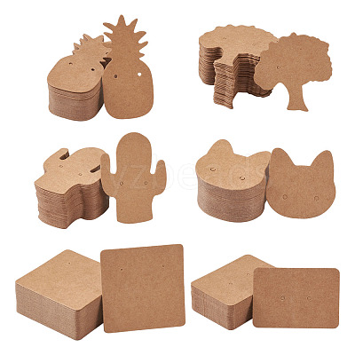Cactus & Cat & Pineapple & Tree & Square & Rectangle Shape Earring Display Cards EDIS-TA0001-001-1