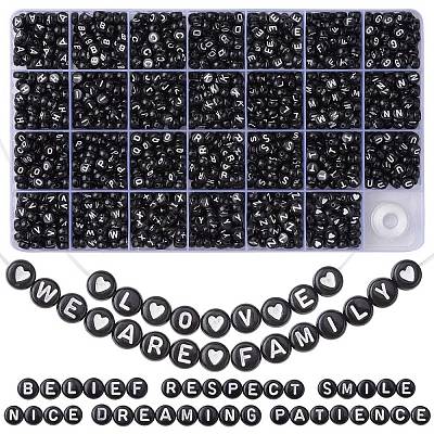 DIY Letter Stretch Bracelet Making Kit DIY-YW0007-60B-1