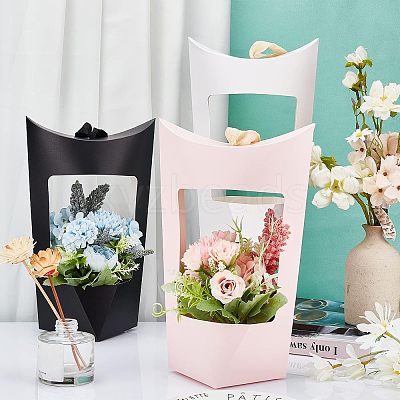 12 Sets 3 Colors Cardboard Boxes with Polyester Handles CON-CA0001-017-1