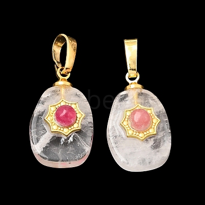 Natural Quartz Crystal Pendants G-T151-03C-1
