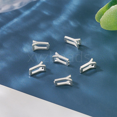 6Pcs 925 Sterling Silver Hollow Initial Beads STER-TA0001-53Y-1
