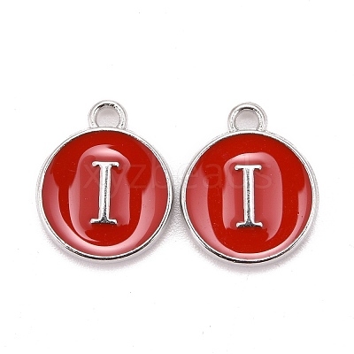 Platinum Plated Alloy Enamel Charms ENAM-S118-03I-P-1