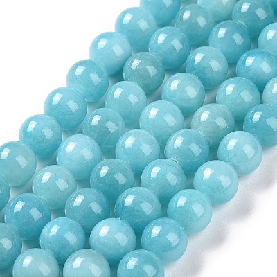 Natural Mashan Jade Round Beads Strands X-G-D263-6mm-XS28-1