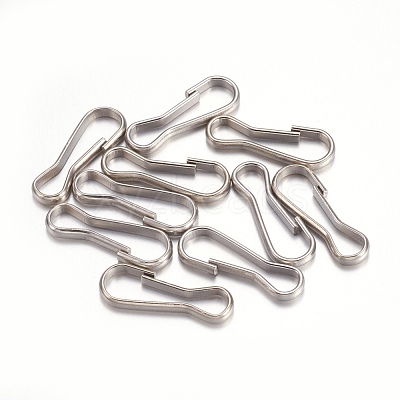 Tarnish Resistant 304 Stainless Steel Keychain Clasp Findings STAS-O105-02P-20mm-1