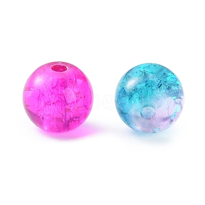 Baking Paint Crackle Glass Beads CCG-X0011-01-8mm-1