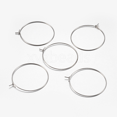 316 Surgical Stainless Steel Hoop Earrings Findings STAS-I097-050A-1