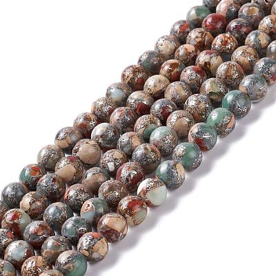 Natural Aqua Terra Jasper Beads Strands G-K317-A02-1