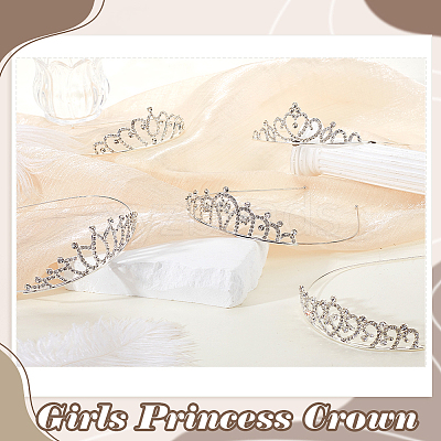 30Pcs 5 Styles Zinc Alloy Hair Bands for Girls OHAR-GA0001-17-1
