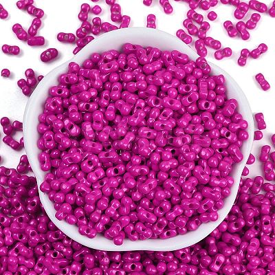 Baking Paint Glass Seed Beads SEED-K010-A06-1