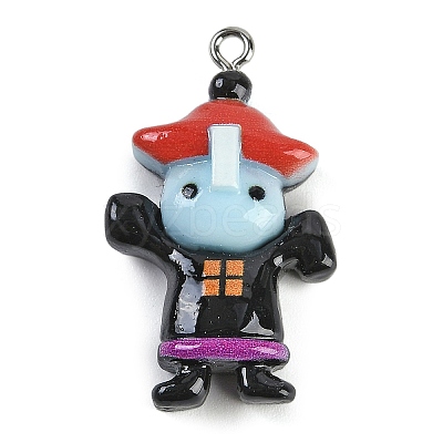 Halloween Theme Resin Pendants RESI-M046-01E-1