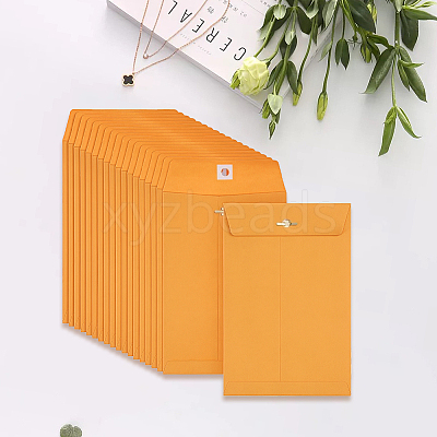 50Pcs Kraft Paper Clasp Envelopes for Storing AJEW-CP0009-98A-1