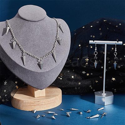 60Pcs 6 Style 304 Stainless Steel Pendants STAS-UN0042-49-1