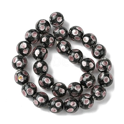 Handmade Silver Sand Lampwork Beads Strands LAMP-A003-01D-1