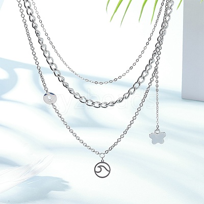 304 Stainless Steel Pendants STAS-UN0044-39-1