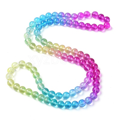 Baking Paint Transparent Glass Beads X1-DGLA-M001-10mm-03-1
