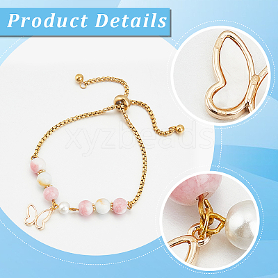 4Pcs Brass Pave Freshwater Shell Butterfly Charms KK-BBC0016-61-1