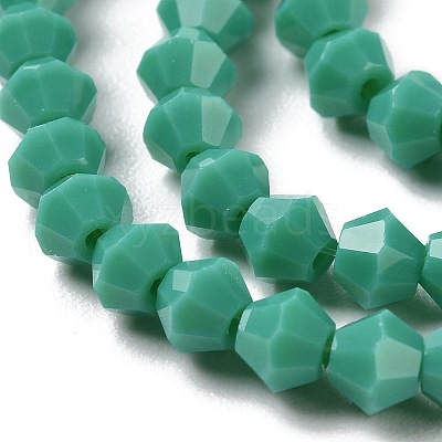 Opaque Solid Color Imitation Jade Glass Beads Strands GLAA-F029-P4mm-07-1