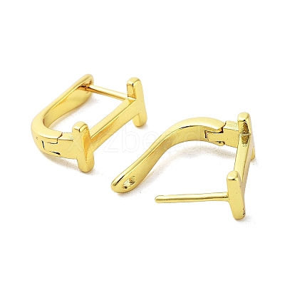 Brass Letter Stud Earrings for Women EJEW-A038-01I-G-1