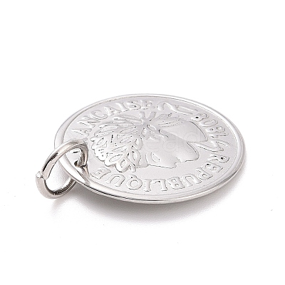 Non-Tarnish 304 Stainless Steel Coin Pendants LS-STAS-F183-05P-1
