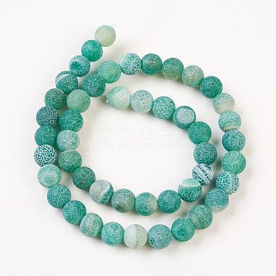 Natural Weathered Agate Beads Strands X-G-G589-8mm-08-1