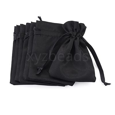 10Pcs Brocade Good Luck Fortune Drawstring Gift Blessing Bags PAAG-TADJ0001-01F-1