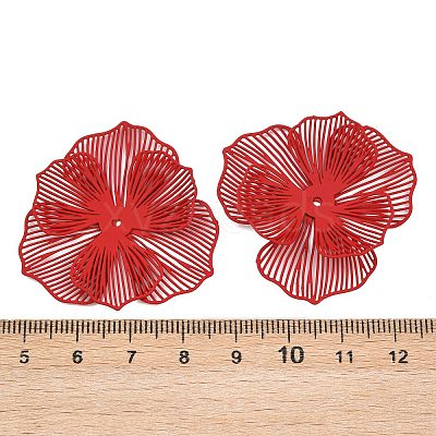 Spray Painted Iron Bead Caps IFIN-Z004-02E-1