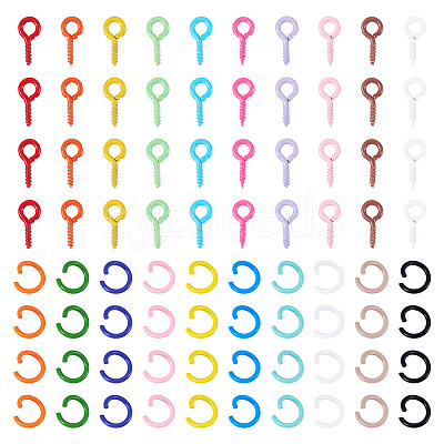 400Pcs Alloy Screw Eye Pin Peg Bails FIND-TA0007-89-1