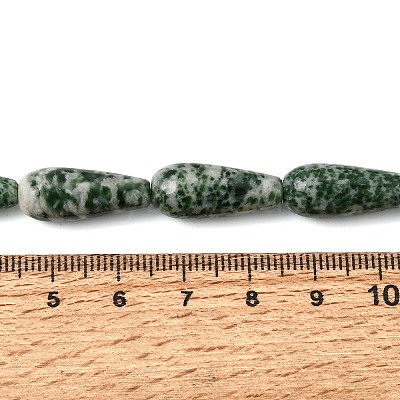 Natural Green Spot Jasper Beads Strands GG-CBA0487-B03-8x21mm-1