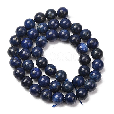 Round Dyed & Natural Lapis Lazuli Gemstone Bead Strands G-J333-05-8mm-1