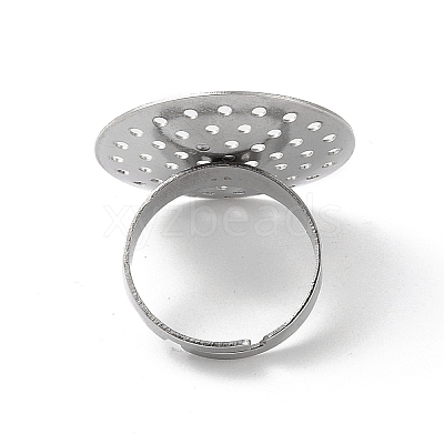 Non-Tarnish 304 Stainless Steel Sieve Ring Settings STAS-K278-06B-P-1
