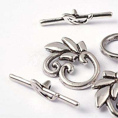 Leaf Tibetan Style Alloy Toggle Clasps X-LF0676Y-1