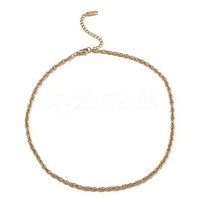 304 Stainless Steel Mesh Chain Necklace BJEW-B072-02G-1