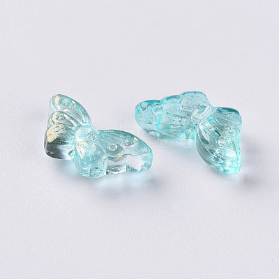 Transparent Spray Painted Glass Beads GLAA-S190-018A-04-1